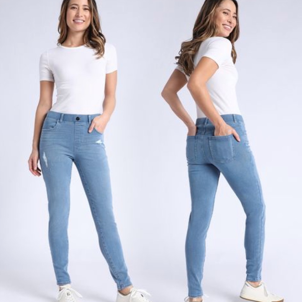 Betabrand Skinny-Leg 4-Pocket Yoga Denim (Venice Wash)